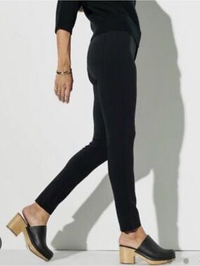 Black The Reset R Label Skinny Ponte Pants